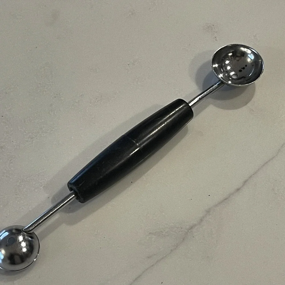 EKCO USA Melon Baller Black Handle Double Headed 3/4
